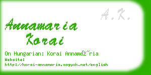 annamaria korai business card